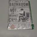 Vintage Metal Tin Sign 8X12inch-This Is A Bathroom Not An Internet Cafe & Split Wall Art Decor For Home Farmhouse Washroom Bathroom Gift