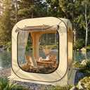6X6 ft Outdoor Pop Up Bubble Tent, Garden Dome Igloo Tent 4-6 Person All-Weather Shelter Pod for Camping, Backyard Events, Beach