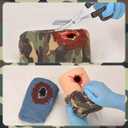 Covered Bullet Wound Packing Trainer Kit, Stop The Bleeding Training Kit, Bleeding Control Simulator for Medical Classes - Tactical Box