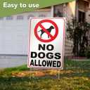 3 PC No Dogs Allowed Signs for Yard, 8x12 Double Sided Coroplast Keep Off Grass Sign, Curb Your Dog