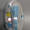 Baby Nail File Clippers Electric: Baby Nail Trimmer Electric Kit Fingernails Toes Care Manicure 6-in-1 Set with LED Light Safe for Newborn Kids and Adult (Blue)