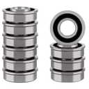 XiKe 10 Pack Flanged Ball Bearing ID 1/2" x OD 1-3/8", Suitable for Lawn Mower, Wheelbarrows, Carts & Hand Trucks Wheel Hub, Replacement for Marathon, Exmark, Stens, Prime Line Sunbelt.