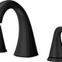 Pfister Willa Bathroom Sink Faucet 8 in Widespread 2-Handle 3-Hole Matte Black Finish NSF Certified Spot Defense Push & Seal Drain TiteSeal Installation LF049MALSDB (1 Pack)