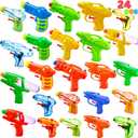 Sloosh 24 Packs Water Gun Party Favors, Assorted Colors Mini Water Blasters Summer Squirt Soaker Fighting Beach Pool Toys for Kids