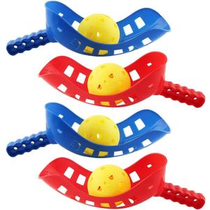 Sports Scoop Balls Set for Kids Outdoor Toss and Catch Game with 4 Scoops and 2 Balls Portable Active Play Toy for Backyard Beach Picnic and Family Gatherings