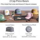 EENOUR Hat Press Machine, Mini Heat Press for Caps with 3 Heating Levels & Auto-Off, Handheld Cap Easy Press with 3"5.5" Arched Heating Plate for 6-8 Hat Size, 19-26 Girth