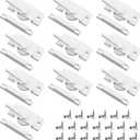 Sliding Window Sash Locks, 10 Pack Cam Action White Window Locks with Screws, Zinc Alloy Window Sash Lock and Keeper Replacement for Vertical and Horizontal Sliding Windows(White)