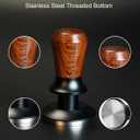 53.3mm Espresso Tamper, Coffee Tamper with Stainless Steel Ripple Base, Barista Espresso Coffee Tamper with 30lbs Spring Loaded and Rosewood Handle Fits for Breville Series 54mm Portafilter