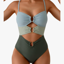 Eomenie One Piece Swimsuit for Women Ring Linked Monokini Sexy Bathing Suit Cutout Swim Suit M