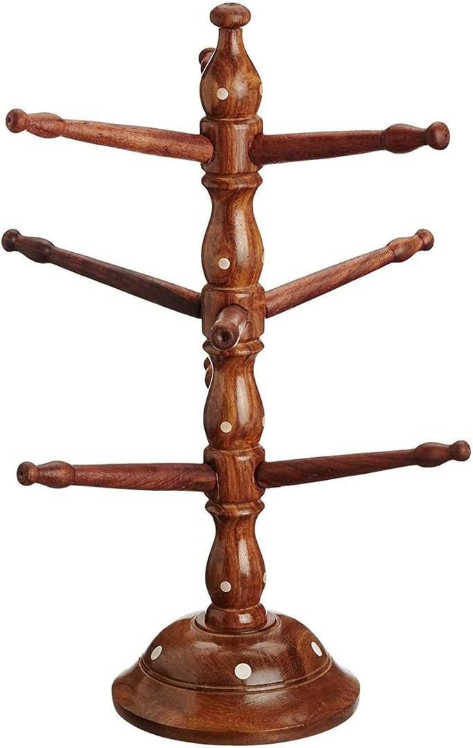 Wooden Handmade Tree-Shaped Jewelry Organizer - Elegant Jewelry Organizers and Storage Solution, Necklace Holder - Ideal for Displaying and Storing Necklaces, Bracelets, Earrings 9 rodes