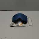 Lamicall Ski Goggles with 3X Anti-Fog - 100% UV Protection, OTG, Gifts for Skiing, Snowboard, Snowmobile, Men, Women (Black Frame - Blue Lens)