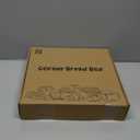 Corner Bread Box for Kitchen Countertop, Black Bread Storage Container for Homemade Bread, Two Layer Breadbox under Cabinet Mount, Large Bread Holder for Kitchen Counter, Pantry Shelf