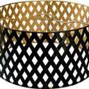 Metal Drum Lampshade, Unique Moroccan Iron Lamp Shades 11.81"x7.08",Hollow out Lamp Shade Replacement shades for Floor Light Table Lamp, Wall Lamp Shade(Rhombus Hole)