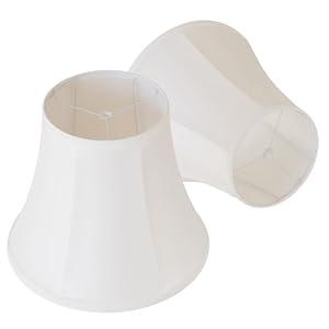 Fabric lamp shades,Lamp shades set of 2, boho lamp shade,linen lamp shade,10" Top x 14" Bottom x 10.5" High(Spider),blue lampshades for floor lamps,living room lamp shades set of 2 (white)