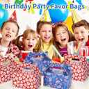 24 PCS Cartoon Themed Party Favor Boxes Paper Birthday Goodie Bags Blue Red Candy Boxes for Birthday Holiday Party Decorations Supplies