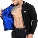 Kewlioo Pro Men's Heat Trapping Sauna Suit For Men, Sauna Long Sleeve Sauna Shirt for Gym, Workouts, Larg