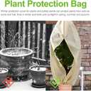 B Sepor Strong Plant Thickened Drawstring Bag Freeze Protection Covers Large Winter Shelter to Block Cold Air and Frost, Beige Large Pot Plant Bag 180 x 120cm (Surround Bag, L:47x70.5in)