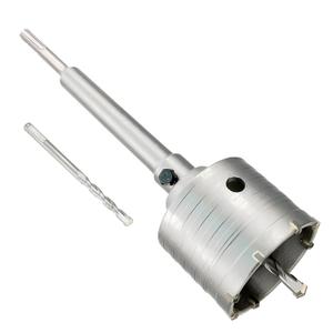 3" Concrete Hole Saw, 75mm Tungsten Steel Core Bit for Cinder Block, Brick, Rock, Plank Walls for Pipes or mini Split Lines, with SDS Plus Shank and 2 Center Positioning Drill Bits.