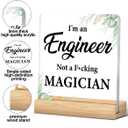 2 x Engineer Gifts for Men Women, Funny Gifts for Engineers, Mechanical Engineering Gifts, I'm an Engineer Acrylic Desk Plaque Sign Engineer Office Decoration