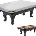 Pool Table Cover - Billiard Table Cover, 600D Waterproof Covers for Billiard Pool Table, Heavy Duty Scratched-Free UV Protection Snooker Furniture Table Cover (9ft, Grey)