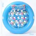 Pool Floats Adult Heavy Duty, OKSUWATER 75" x 75" Giant Inflatable Pool Float with Removable Pillow & Handles, Tanning Pool Lounger Floaties Bed for Swimming Pool Beach Outdoor Summer Party (Blue-XL), X-Large
