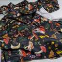 Horaldaily Mushroom Tablecloth 60x84 Inch Rectangular, Seasonal Black Vintage Moths Washable Seasonal Table Cover for Party Picnic Dinner Decor