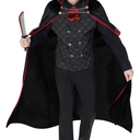Morph Gothic Vampire Costume for Men - Jack The Ripper Cape - Adult Vampire Outfit - Spooky Halloween Attire, M