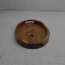 Tray Acacia Wood Oval Large Tray with Handle Food Serving Trays for Living Room Home Dining Table (14" X 11" X 2")