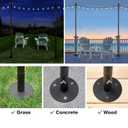 EXCELLO GLOBAL PRODUCTS Bistro String Light Poles - 4 Pack - Extends to 10 Feet - Universal Mounting Options Included, Poles Only