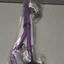 KINGGEAR F1 Walking Stick, Walking Cane for Women & Men, Self Standing Walkers for Seniors with Wrist Strap, Lightweight & Sturdy Offset EVA Handle and Large Quad Base (Purple)