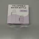 Collapsible Water Bottles Travel water bottle Sports Portable Sport Water Bottle Reusable Water Bottles comes with mountaineering Buckle 500ml silicone Water-proof camping water bottle (Dark Blue+Pink)