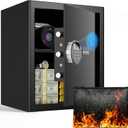 Biometric Safe with Fireproof Waterproof Bag, Small Safe 1.6 CuFt