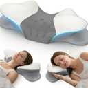 beslovo Cervical Neck Pillow for Pain Relief, Ergonomic Side Sleeper Pillow for Sleeping, Orthopedic Neck Support Contour Memory Foam Pillow for Side Back Stomach Sleepers, Ideal for Office Travel