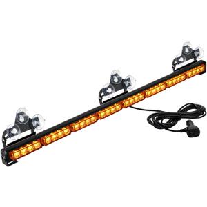 ASPL 36" 32LED Traffic Advisor Light Bar Warning Emergency Strobe Light Bar Directional Flashing Emergency Caution Lighting Led Safety Lights with 16 ft Straight Cord (Amber)
