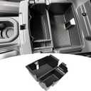 Center Console Organizer Compatible with 2018-2026 Jeep Wrangler/2020-2026 Jeep Gladiator Armrest Storage Box Insert Tray for Wrangler/Gladiator Accessories