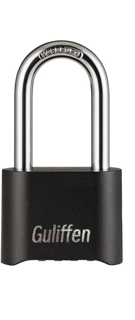 1 Pack Heavy Duty Weatherproof Combination Padlock, Outdoor Combination Lock with Long Shackle for Gate, Fence, Warehouse, Storage Unit,Garages