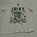 Vintage Retro St. Patrick's Day Cowboy Lucky Cowgirl Club T-Shirt M