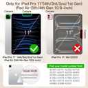 JETech Magnetic Case ONLY for iPad Pro 11 Inch (2022/2021/2020/2018 Model), and iPad Air 5/4 (10.9-inch 2022/2020), Support Pencil 2nd Gen Charging, Magnetic Attachment (Starlight)