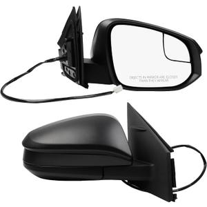 Dasbecan Right Passenger Side Mirror Compatible with 2016 2017 2018 Toyota RAV4 Non-Heated Power Adjustable Manual Fold Door Mirror Black 3 Pins TO1321345 87910-0R200
