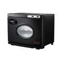 VEVOR Hot Towel Warmer, 23L Large Towel Warmer Cabinet with See Through Window, Clip & Stainless Steel Racks, Holds up 36 Towels, All-Round Heating Cabinet for Spa, Barber, Manicures, Massage, Salon (Black)