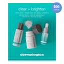 Dermalogica Clear and Brighten Kit, 3 Step Facial Skincare Set - Includes Face Cleanser, Exfoliator, and Serum
