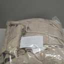 EVERGRACE Luxury Pearl Velvet Quilt Set Queen Size 3 Pieces, Soft Paisley-Stitch Velvet Comforter Set with Pillow Shams, Lightweight Bedspread Coverlet Bedding Set, Natural (Full/Queen (90" x 92"))