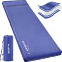 Elegear Self Inflating Sleeping Pad, 3.18'' Ultra-Thick Memory Foam Camping Pad with Pillow, 20s Fast Inflating Camping Mattress Pad, 4-Season Insulated Camp Sleeping Mat for Camping/Travel/Tent/Car (Blue)
