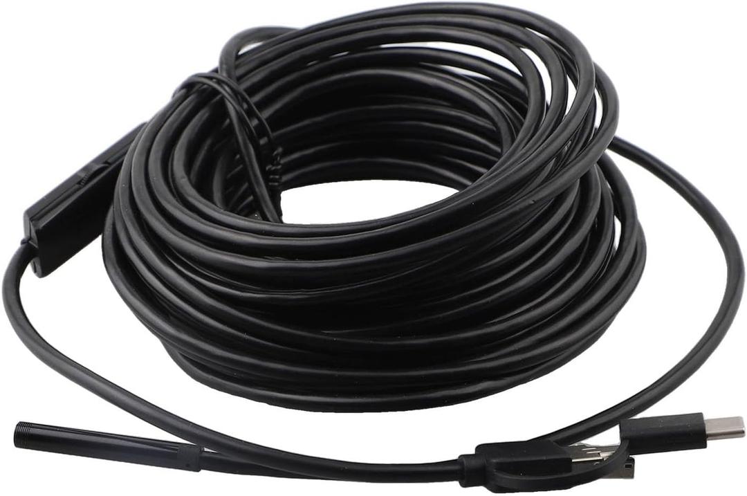 Industrial Borescope With 5.5mm Probe, 480P Waterproof Camera, 3-in-1 USB-C/Android/PC Compatibility For Auto Repair & Pipe Inspection(10M)