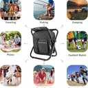 Kikerike Backpack Stool Cooler Chair Heavy Duty 300 LBS Max Load Portable Lightweight Folding Fishing Cooler for Camping Hunting Fishing - Black