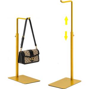 2Pcs Purse Holder, Adjustable Purse Display Stand , Golden Handbag Display Stand, Hanger Rack for Bags, Suitable for Desktops, Wardrobes and Commercial Storeshook Stand