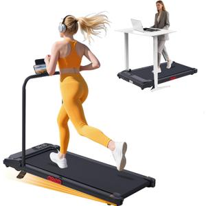 KASSADIN Walking Pad with Handles, Electric Treadmill for Home with Incline