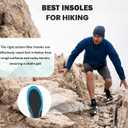 Hike Support Insoles - Welnove Carbon Fiber Insoles -Shoe Insert for Hiking Ourdoor Sport - Rigid Support for Turf Toe,Foot Fractures,Hallux Rigidus,Hiking Boots Inserts for Men Women-L