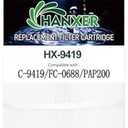 HANXER Pool Filter Replaces for C-9419, Filbur FC-0688, 931-220, PAP200, SP200, Clean and Clear 200, CC200, Ultral-C5, PP-C5, 10201, 200 Sq.Ft Swimming Pool Filter Cartridge, 1 Pack