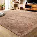 LOCHAS Ultra Soft Indoor Modern Area Rugs Fluffy Living Room Carpets for Children Bedroom Home Decor Nursery Rug 3x5 Feet, Light Tan